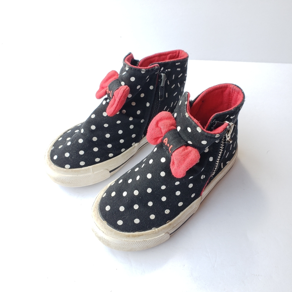 Alexis Leroy black/red/white polka dot high tops